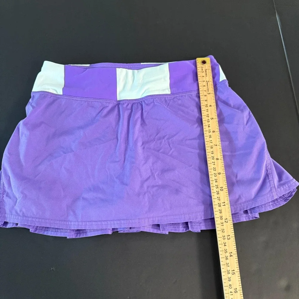 Lululemon Pace Setter Skirt Purple Pleated Tennis Running Skort Women Size 4